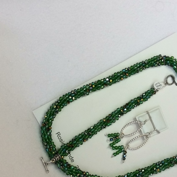 FINAL SALE PRICE OOAK Lia Rosa Designs Set in Green, Blue & Bronze - Picture 5 of 6